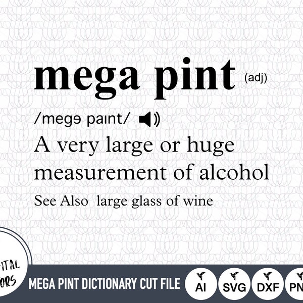 Mega Pint Dictionary SVG Files | Time for a Mega Pint Cut Files | Johnny Depp Vector Files | Johnny Depp Vector | Johnny Depp Clip Art