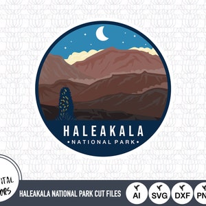 Haleakala National Park Outline SVG Files | Haleakala National Park Cut Files | United States of America Vector | Haleakala National Park