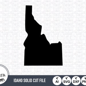 Idaho Solid SVG Files | Idaho Cut Files | United States of America Vector Files | Idaho Vector | Idaho Map Clip Art