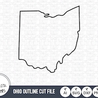 Ohio Outline Svg, Png, Eps, Dxf, Jpg Files, Clip Art, Vector, Cricut ...