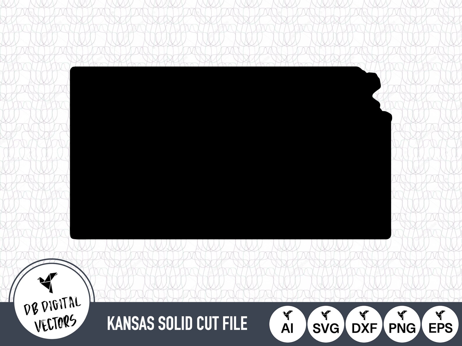 Kansas Map SVG Cut Files: Vector Clip Art (digital Download) - Etsy