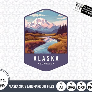 Alaska Landmark SVG Files: Denali National Park Cut Files (Digital Download)