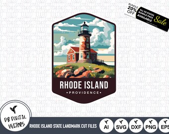 Block Island fyr SVG: Rhode Island landmärke klippfiler