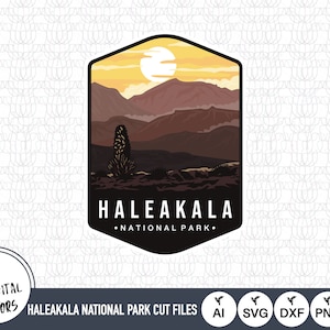 Haleakala Nationalpark Emblem SVG-Dateien | Haleakala Nationalpark geschnitten Dateien | Vereinigte Staaten von Amerika Vektor| Haleakala Nationalpark Logo