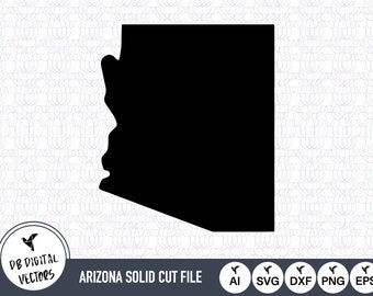 Arizona Map SVG Cut Files: Vector Clip Art (Digital Download)