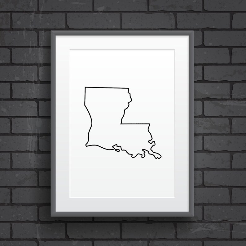 Louisiana Outline SVG Files Louisiana Cut Files United Etsy