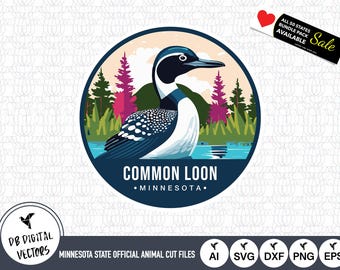 Minnesota Loon SVG: State Animal Cut Files (Digital Download)
