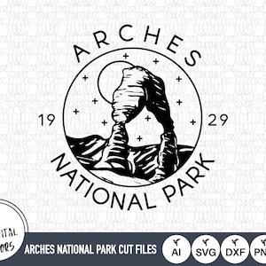 Arches National Park Outline SVG Files: Cricut & Silhouette (Digital Download)
