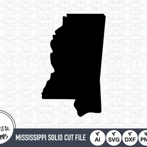 Mississippi  Solid SVG Files | Mississippi  Cut Files | United States of America Vector Files | Mississippi  Vector | Mississippi  Map Clip