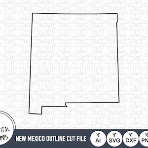New Mexico Umriss SVG-Dateien | New Mexico Schnittdateien | Vereinigte Staaten von Amerika Vektor-Dateien | New Mexico Vektor | New Mexico Karte Clip Art