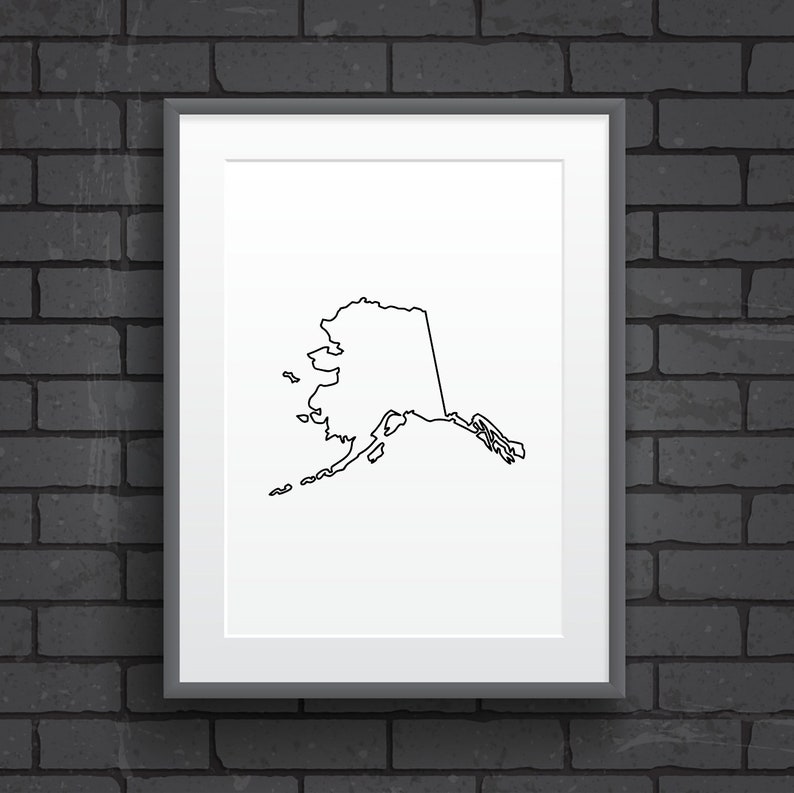Alaska Outline SVG Files: Vector Map Clip Art (digital Download) - Etsy