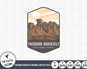 Theodore Roosevelt nationalpark emblem SVG klippfiler