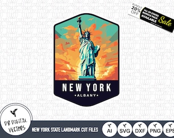 Statue of Liberty SVG: New York Landmark Cut Files (Digital Download)