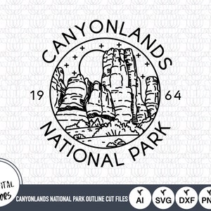 Canyonlands Nationalpark Umriss SVG-Dateien | Canyonlands National Park geschnittene Dateien | Canyonlands National Park Kunst