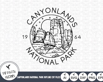 Pliki SVG z zarysem Parku Narodowego Canyonlands (pobieranie cyfrowe)