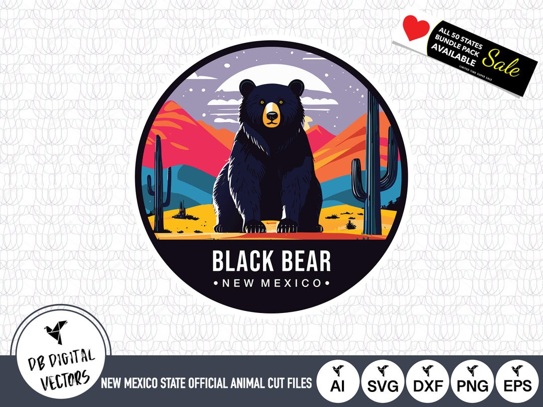 New Mexico Black Bear SVG: State Animal Cut Files (digital Download) - Etsy