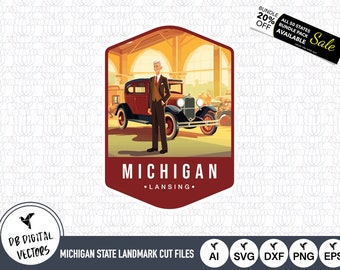 Michigan Landmark SVG: Henry Ford Museum Cut Files (digital nedladdning)