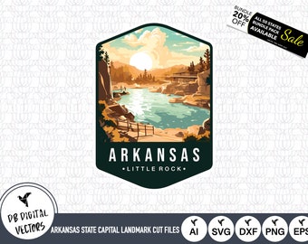 Arkansas State Landmark SVG Cut Files: Little Rock Capital