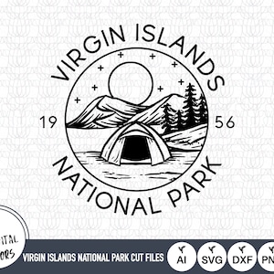 Virgin Islands National Park Outline SVG Files | Virgin Islands National Park Cut Files | Virgin Islands National Park Art