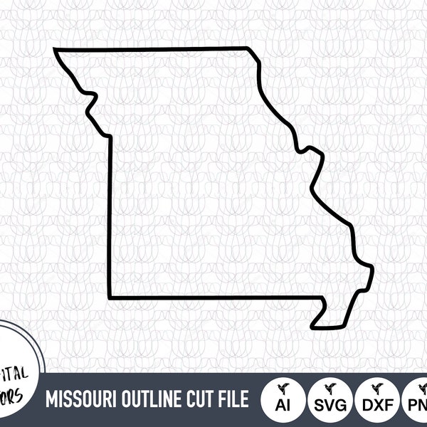 Missouri Outline SVG Files | Missouri Cut Files | United States of America Vector Files | Missouri Vector | Missouri Map Clip Art
