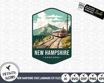 Mount Washington Cog Railway SVG: Klippfiler för landmärken i New Hampshire