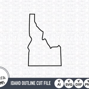 Idaho Outline SVG Files | Idaho Cut Files | United States of America Vector Files | Idaho Vector | Idaho Map Clip Art