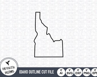 Idaho Outline SVG: Vector Cut Files (Digital Download)