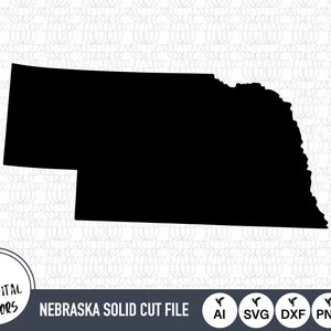 Nebraska Solid SVG Dateien | Nebraska Schnittdateien | Vereinigte Staaten von Amerika Vektordateien | Nebraska Vektor | Nebraska Karte Clip Art