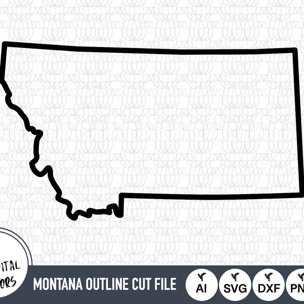 Montana Outline SVG Files | Montana Cut Files | United States of America Vector Files | Montana Vector | Montana Map Clip Art