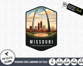 Gateway Arch SVG: St Louis Missouri landmärkesklippfiler (digitala filer)