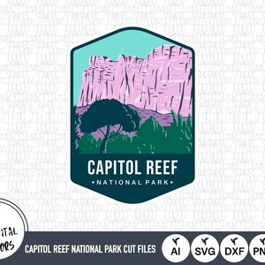 Capitol Reef National Park Outline SVG Files | Capitol Reef National Park Cut Files | United States of America | Capitol Reef National Park