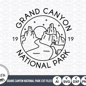 Grand Canyon National Park Outline SVG Dateien | Grand Canyon National Park Cut Dateien | Grand Canyon Nationalpark Kunst