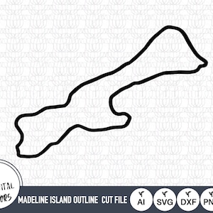 Archivos SVG de contorno de Madeline Island / Archivos de corte de Madeline Island / Archivos vectoriales de Estados Unidos de América / Imágenes prediseñadas de Madeline Island