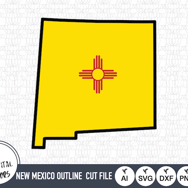 New Mexico Outline SVG Files | New Mexico Cut Files | United States of America Vector Files | New Mexico Vector | New Mexico Map Clip Art