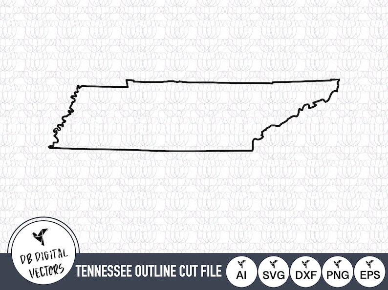 Tennessee Outline SVG: TN State Map Cut Files (digital Download) - Etsy