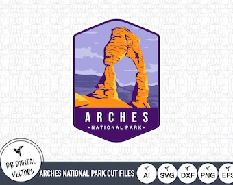 Pliki SVG z zarysem Parku Narodowego Arches (pobieranie cyfrowe)