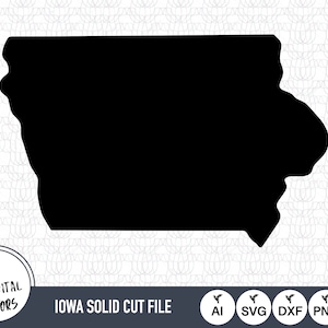 Iowa Map SVG Files: State Vector Cut Files (Digital Download)