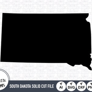 South Dakota Map SVG: SD Vector Cut Files (Digital Download)