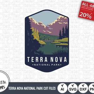 Terra Nova National Park Outline SVG Cut Files: Canada Vector (Digital Download)