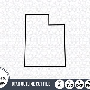 Utah Outline SVG Files | Utah Cut Files | United States of America Vector Files | Utah Vector | Utah Map Clip Art