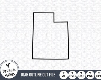 Utah Outline SVG: pliki wektorowe do cięcia (pobieranie cyfrowe)