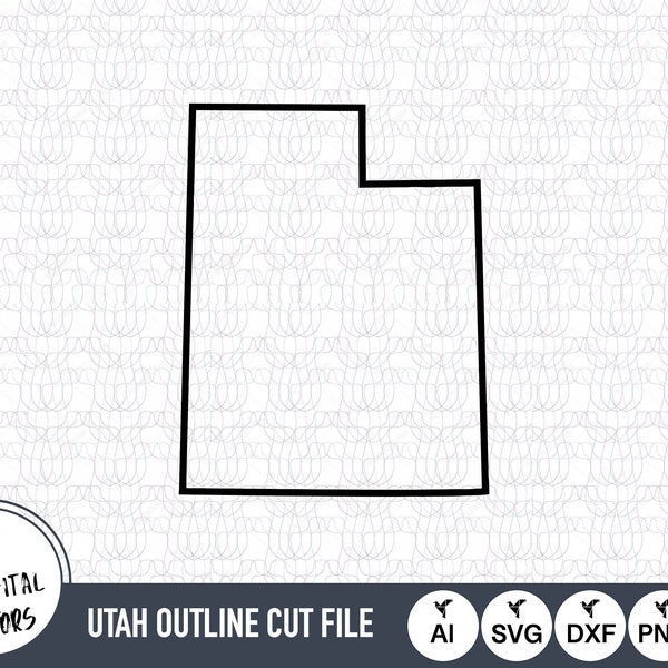 Utah Map Svg - Etsy