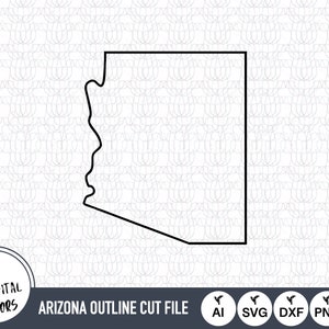 Arizona Outline SVG Dateien | Arizona Cut Dateien | Vereinigte Staaten von Amerika Vektordateien | Arizona Vektor | Arizona Karte Clip Art