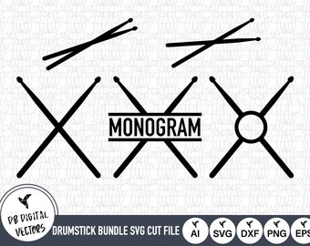 Drumsticks SVG Vector Bundle: Music Instrument Cut Files