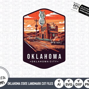 Oklahoma State Landmark SVG Files | Oklahoma Capital Cut Files | Oklahoma City Capital | United States of America State | Oklahoma Clip Art