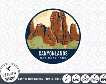 Canyonlands National Park Outline SVG Cut Files (Digital Download)