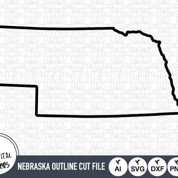 Nebraska Outline SVG Files | Nebraska Cut Files | United States of America Vector Files | Nebraska Vector | Nebraska Map Clip Art