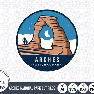 Arches National Park Outline SVG Cut Files (Digital Download)