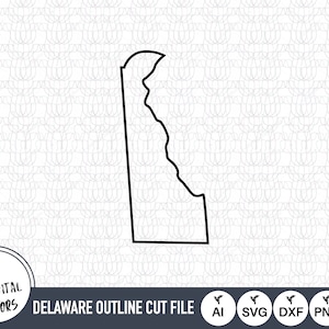 Delaware Outline SVG Files | Delaware Cut Files | United States of America Vector Files | Delaware Vector | Delaware Map Clip Art