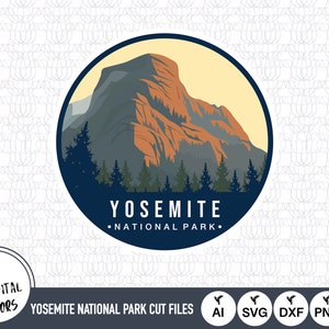 Fichiers SVG de contour du parc national de Yosemite | Fichiers de coupe du parc national de Yosemite | États-Unis d'Amérique Fichier | Vecteur du parc national de Yosemite